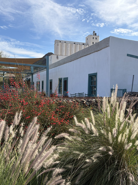 Hayden House, also known as Casa Vieja,with Hayden's Flour Mill in background.